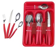 Jogo de Talheres em Aço Inox com Divisória - Kit Completo de Facas, Garfos e Colheres Premium (Preto) - imagem 5