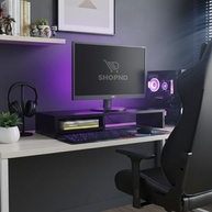 Suporte para Monitor Elevado 90cm Preto - Ergonômico para Home Office e Gaming - imagem 3