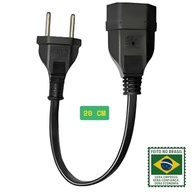 Prolongador Elétrico Curto 20cm 10A Preto: Conexão Segura e Prática - imagem 3