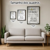 Quadro Decorativo Banheiro Crime - Frase Engraçada em Moldura Preto e Branco para Decoração Divertida - imagem 4