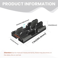 Suporte Vertical Ajustável para Laptop - Organizador de Mesa Preto com Design Moderno - imagem 3