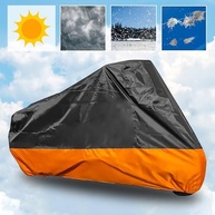 Capa de Moto XXXL Marsrut: Proteção Premium para Harley Davidson Street Glide, Electra Glide e mais (Laranja e Preto) - imagem 4