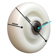 Roda em Nylon Puro 4" com Rolamento de Esfera: Suporte Robusto de 170Kg - Master Roll - imagem 2