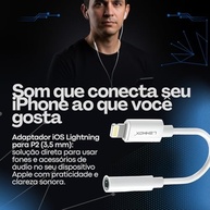 Adaptador Lightning para P2 3.5mm: Som de Alta Qualidade para seu iPhone/iPad - imagem 2