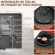 Toca Disco Vinil Retrô com Bluetooth e USB: Reviva a Magia do Vinil com Som de Alta Qualidade - imagem 4