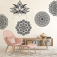 Adesivo de Parede Mandala Floral - Decoração Boho para Sala, Quarto e Yoga - imagem 2