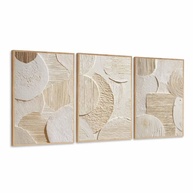 Quadro Decorativo Abstrato Moderno com Moldura e Vidro - Estilo Luxo para Sala, Quarto e Hall - imagem 1