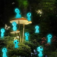 Elfós Kodama Luminosos - 10 Miniaturas que Brilham no Escuro para Decoração Mágica de Jardins e Ambientes - imagem 2
