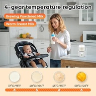 Aquecedor de Mamadeira Maypott Portátil - 3 Minutos Rápido, 4 Temperaturas, Seguro e Recarregável - imagem 5