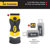 Titan Mini Raspador de Barbear 10cm: Limpeza Impecável Sem Danificar Superfícies - imagem 4
