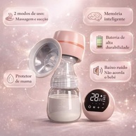 Bomba Tira Leite Elétrica Portátil Silenciosa com 9 Modos - Recarregável e Segura - imagem 4