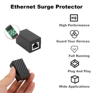 Protetor de Rede Ethernet RJ45 Gigabit POE - Segurança Máxima contra Raios e Interferências - imagem 3