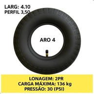 Kit Pneus Reforçados 4.10/3.50-4 + Câmaras: Off-Road, Quadriciclo e Mais! - imagem 3