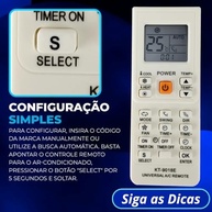 Controle Remoto Universal para Ar-Condicionado – Compatível com Todas as Marcas - imagem 4