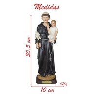 Santo Antônio de Pádua Resina 30,5cm - Imagem Sagrada com Detalhes Finais para Decoração e Oração - imagem 3