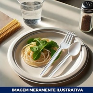 Kit Talheres Descartáveis de Plástico Branco - Faca Refeição Resistente, 50 Unidades, Ideal para Festas e Delivery - imagem 3