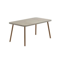 Mesa de Jantar 6 Lugares Retangular 1,6m - Design Moderno com Tampo em BP e Estrutura em Aço | Stellar Carraro Petra e Rosê - imagem 4
