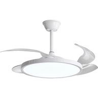 Ventilador de Teto Retrátil com LED 36W, 4 Pás Invisíveis, Controle Remoto, 6 Velocidades, Bivolt - imagem 1