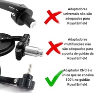 Retrovisor Ponta de Guidão Royal Enfield: Alumínio CNC, ABS, Ajustável e Alta Definição (Preto) - imagem 5