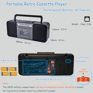 Gravador de Fita Cassete WIITHINK: Reviva Suas Memórias com Bluetooth, USB, SD e Rádio AM/FM/SW - imagem 4