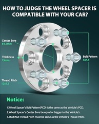 Espaçadores de Roda SCITOO 15mm 5x4.5 para Honda Accord, Civic, CR-V, Pilot e mais - Aumente Estabilidade e Estilo! - imagem 3