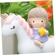 Estatueta de Unicórnio em Resina Rosa - Decoração Encantadora para Mesa e Quarto - imagem 3
