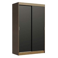 Guarda-Roupa Solteiro Madesa Tokio 2P Correr 2GV Rustic/Preto - Organização Moderna - imagem 4