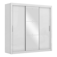 Guarda-Roupa Casal Espelhado 3 Portas com 4 Gavetas - Viena Yescasa Branco - imagem 4