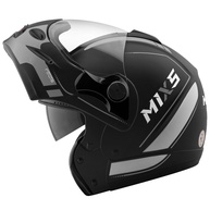 Capacete Mixs Captiva Route Articulado Robocop Fosco com Viseira Fumê Interna - imagem 1