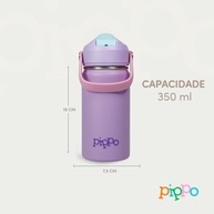 Pippo Garrafa Térmica Infantil Aço Inox - Mantém Bebidas Geladas por 24h (Roxa) - imagem 3