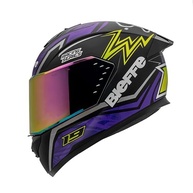 Capacete Moto Masculino Bieffe B12 Qtr Roxo Fosco Aerofólio - Segurança e Estilo - imagem 4