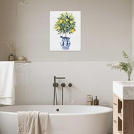 Arte de Parede em Tela de Limão em Aquarela - Emoldurado para Decoração Moderna e Rustic Charm - imagem 4
