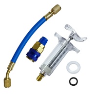 Injetor de Óleo e Corante para HVAC e Ar Condicionado - Kit com Compressor Manual 30ml e Conector SAE - imagem 1