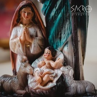 Imagem da Sagrada Família em Resina - Presépio de Natal 20cm Decorativo Importado - imagem 4