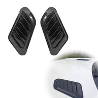 Kit 2 Saídas de Ar Capô Carro Universal Turbo Decorativo ABS Preto - imagem 1