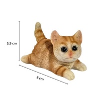 Trio de Gatos Decorativos em Resina - Miniaturas para Decoração de Sala e Rack - imagem 3