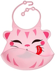 Sanremo Babador Infantil em Silicone Rosa - Prático, Lavável e com Cata-Migalhas - imagem 2