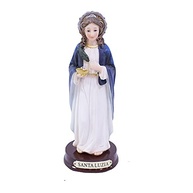 Santa Luzia 15cm em Resina - Imagem Sagrada Protetora dos Olhos - imagem 2