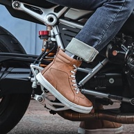 BORLENI Botas de mota homem sapatilhas de motocicleta casuais antiderrapantes, botas moto zona tornozelo reforçado sapatilhas de motocross preto 40-46 - imagem 4