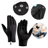Luvas Impermeáveis Térmicas com Touch Screen para Motociclistas e Ciclistas - Proteção e Conforto em Preto - imagem 3