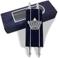 Sefer Torah Miniatura Judaica Completa - 20,3 cm com 5 Livros de Moisés - Presente Ideal para Bar/Bat Mitzvah - imagem 1