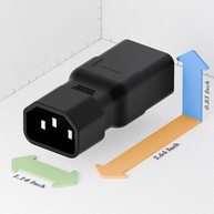 Vellcon: Pacote 5 Adaptadores C14 para C19 - Conectividade Segura para seus Equipamentos - imagem 5