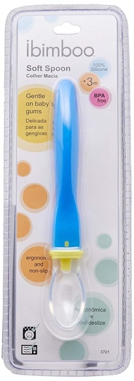 Colher de Silicone Flexível Ibimboo para Recém-Nascido - Segura, Macia e Livre de BPA - imagem 1