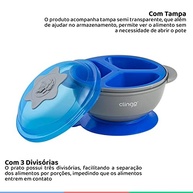 Prato com Ventosa e Divisória Colors da Clingo - Segurança e Organização na Alimentação Infantil - imagem 5