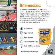 Tinta para Piso de Demarcação Emborrachada Viatech Eucatex 3,6L - Amarelo Segurança - imagem 5