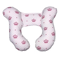Almofada de Pescoço Bebê Coroa Rosa: Apoio e Segurança para Cadeirinha e Viagens - imagem 1