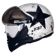 Capacete Aberto Peels F-21 Old Tank Branco/Preto - Estilo e Segurança para Sua Moto - imagem 1