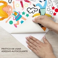 Adesivo de Parede Infantil Espaço Kids - Lavável, Seguro e Fácil Aplicação | Ideal para Quarto, Escola e Brinquedoteca - imagem 3