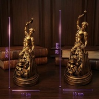 Estátua Self Made Man Motivação & Inspiração - Impressão 3D em Ouro Velho, 20 cm - imagem 3