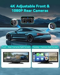 Tela CarPlay Sem Fio 10.4" Android 4K com Câmeras Frontal/Traseira 1080P | Navegação e Entretenimento Inteligente - imagem 5